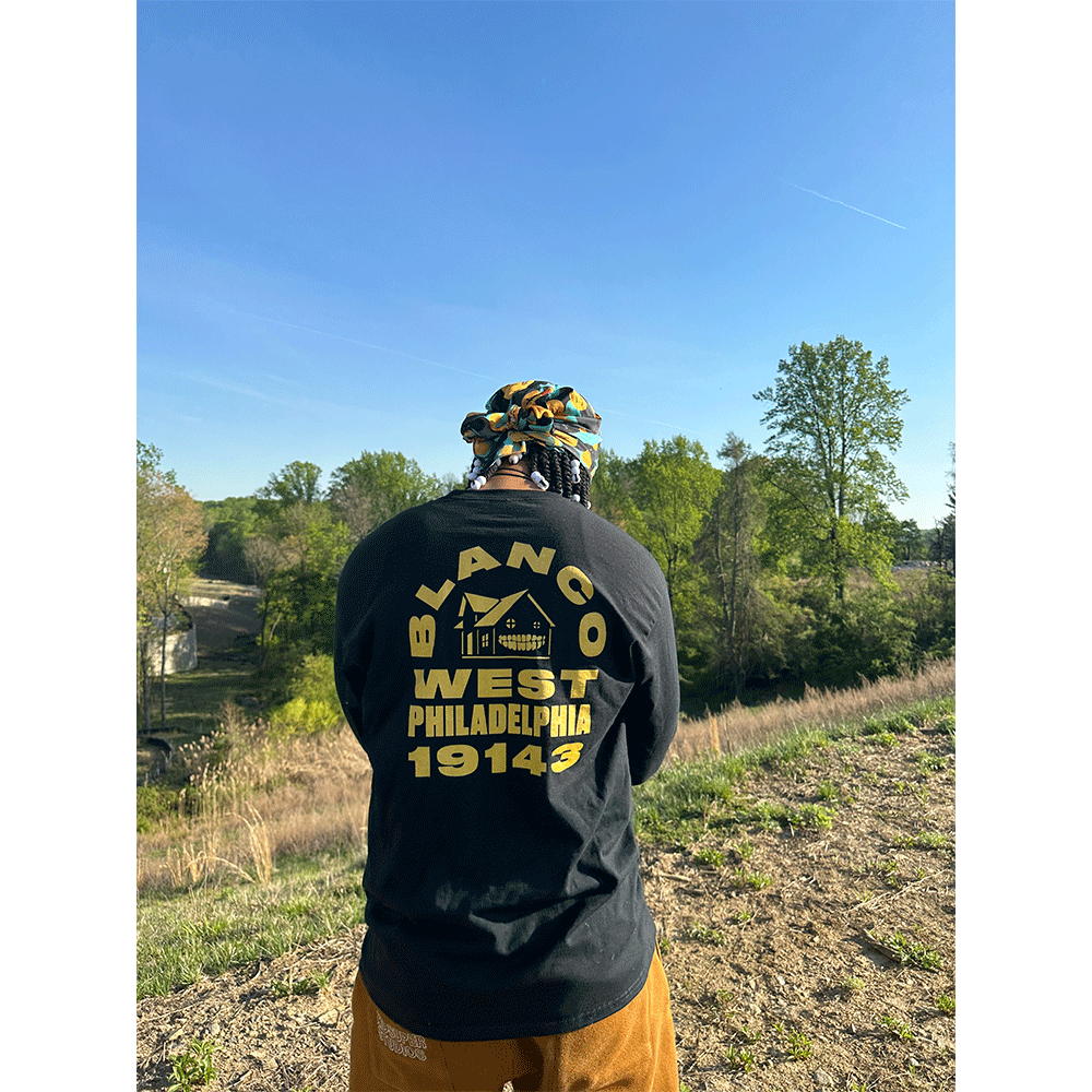 Armani White: BLANCO Black Long Sleeve Back