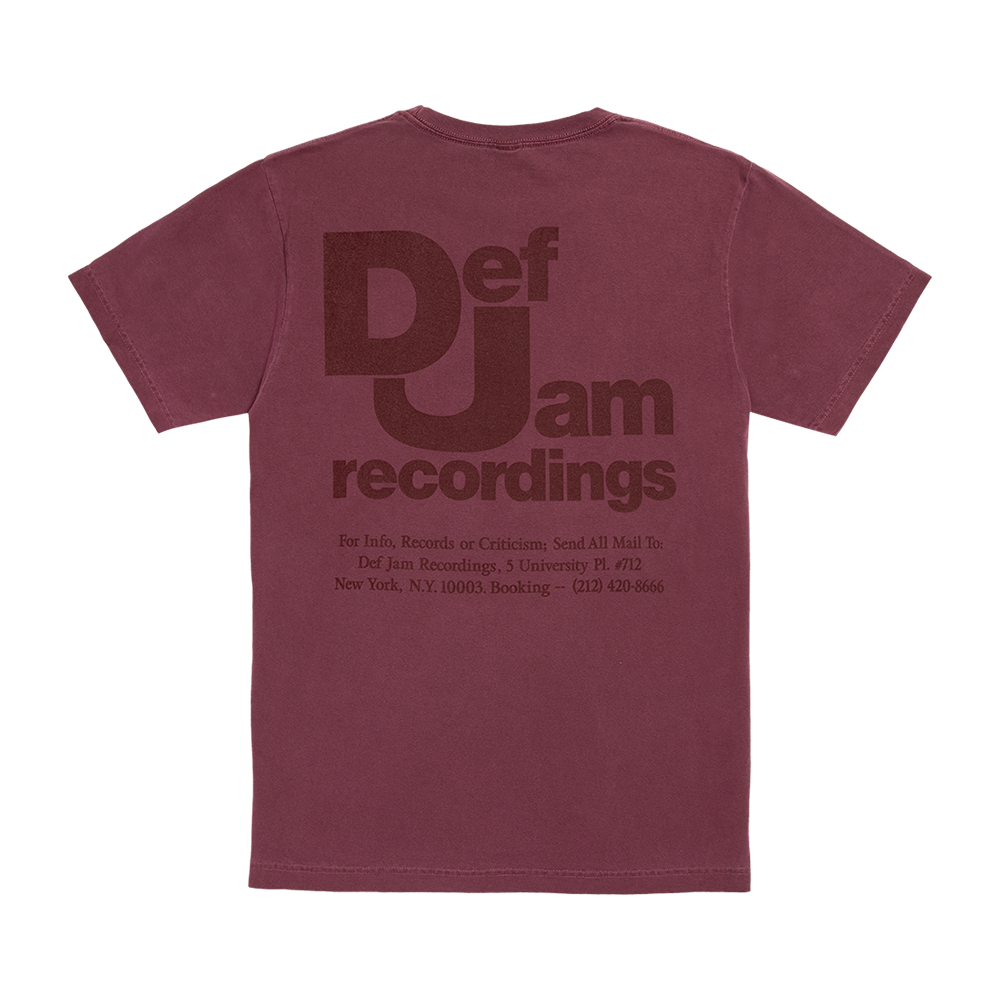 Def Jam Tee - Maroon Back