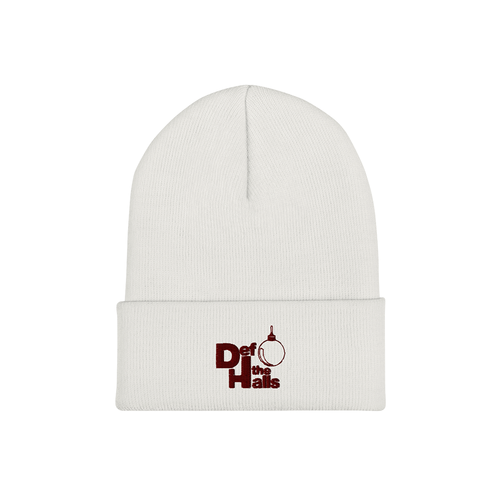 Def The Halls Beanie White