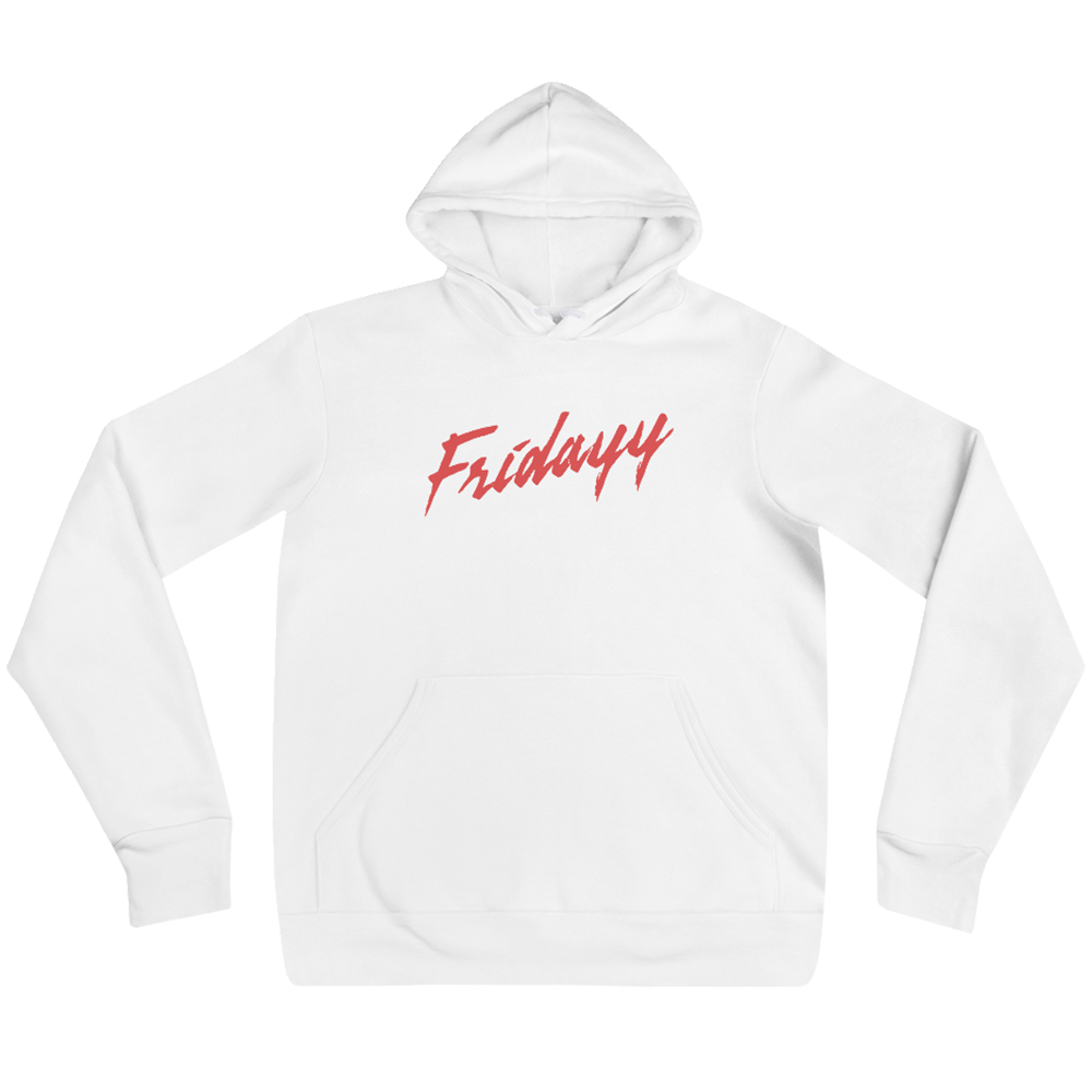 Fridayy: Fridayy White Logo Hoodie