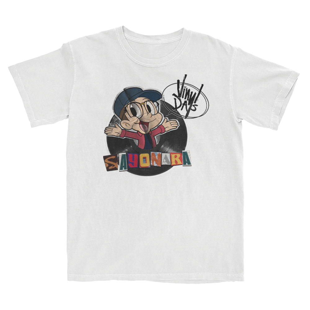 SAYONARA WHITE TEE FRONT