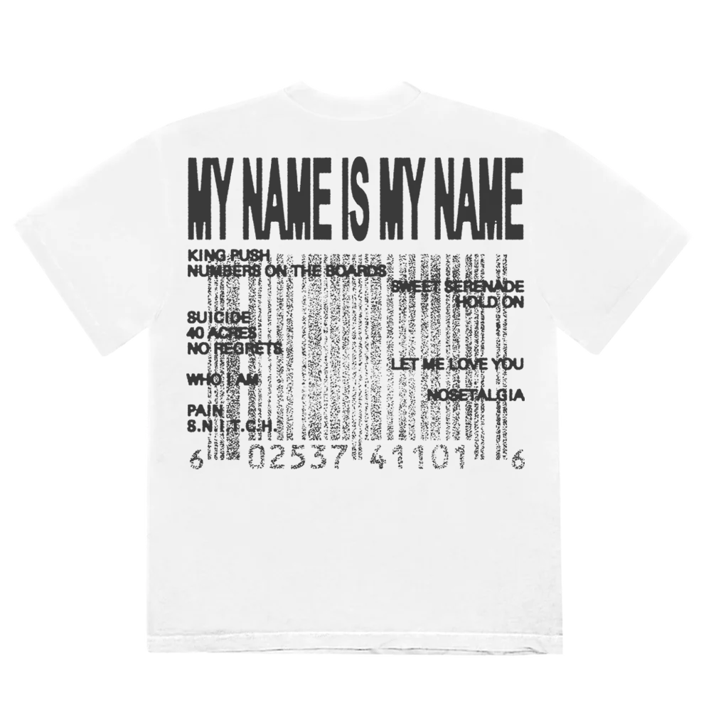 Pusha T: MNIMN TRACKLIST TEE Back