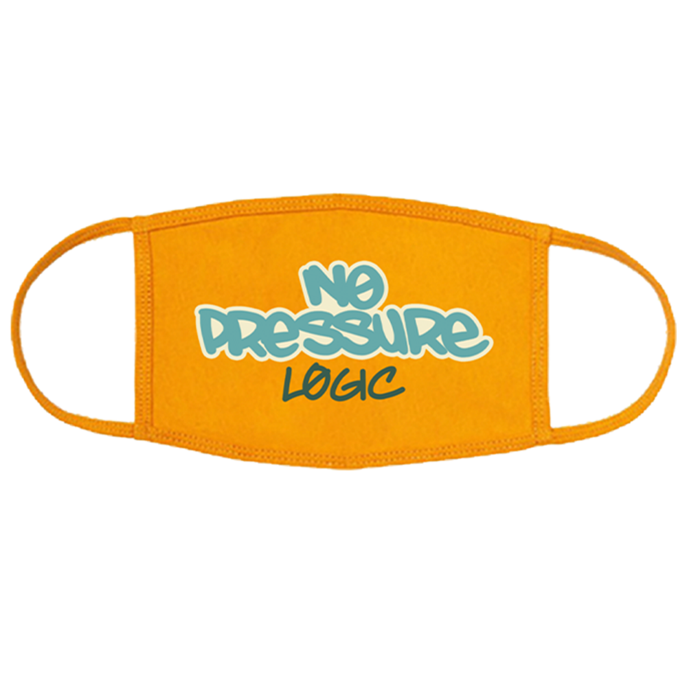 Logic: NO PRESSURE ORANGE LIMITED EDITION CLOTH FACE COVERING