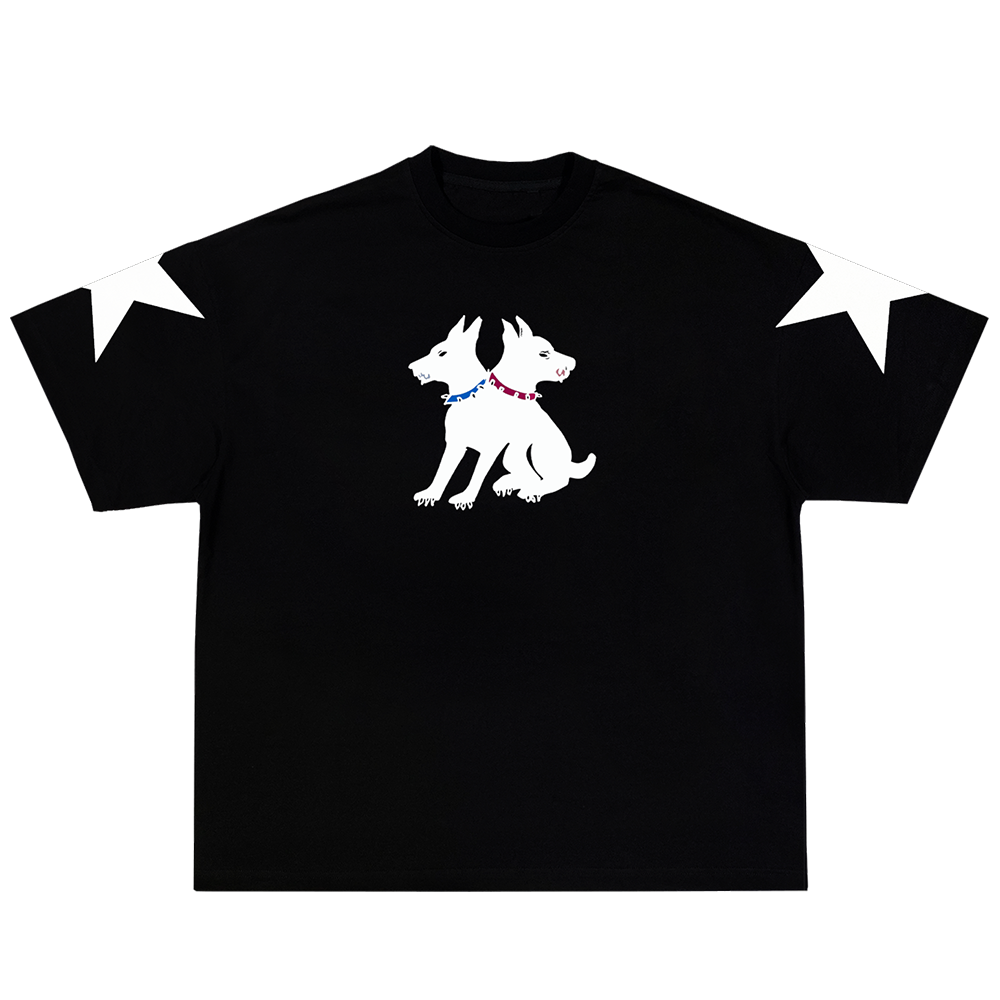 Partyof2 Black T-Shirt Front