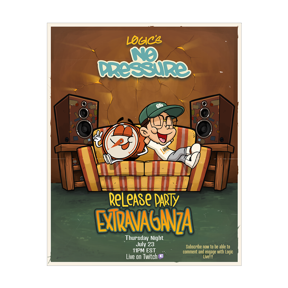 Logic: NO PRESSURE LIMITED EDITION POSTER