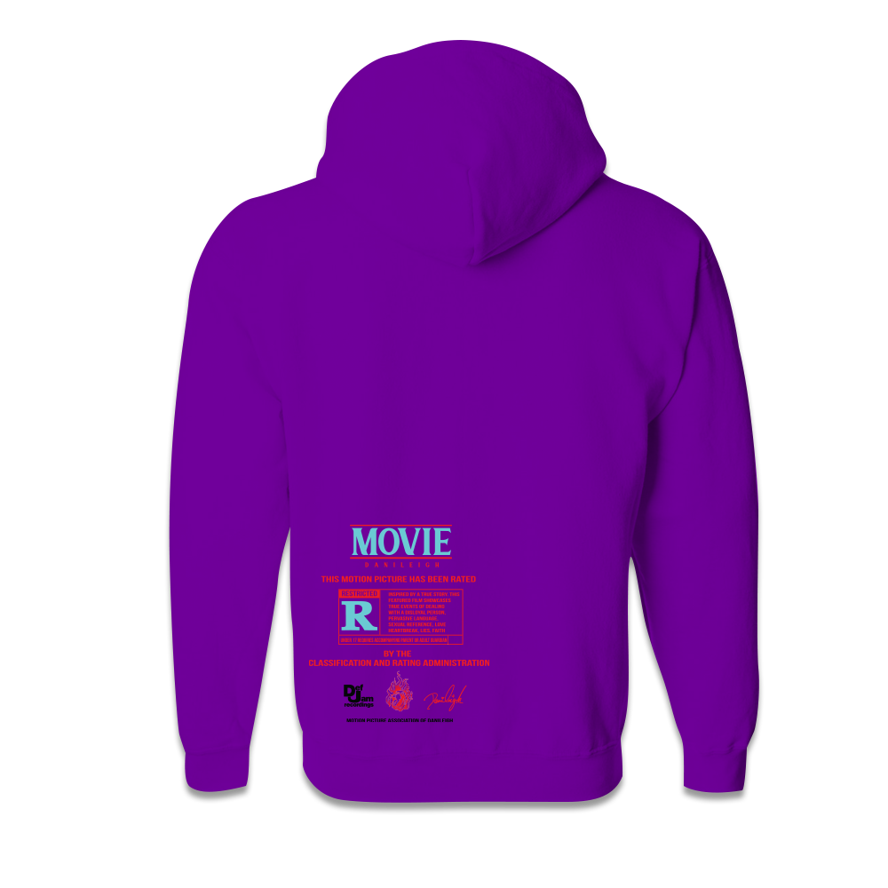 DaniLeigh: Movie Purple Zip Up Hoodie Back
