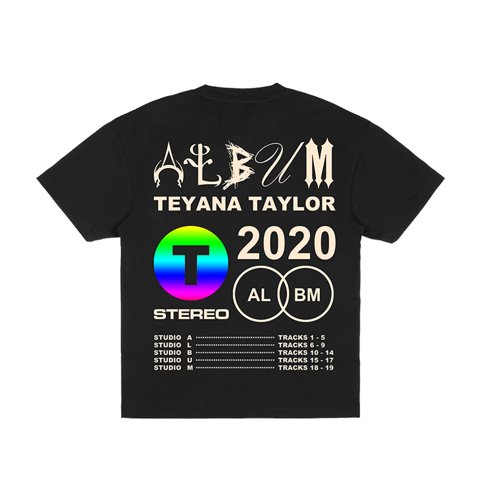 Teyana Taylor: Vinyl Record Black T-Shirt back