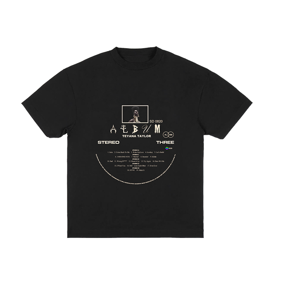 Teyana Taylor: Vinyl Record Black T-Shirt front