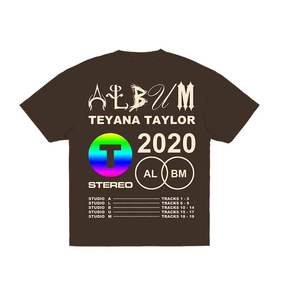 Teyana Taylor: Vinyl Record Brown T-Shirt back