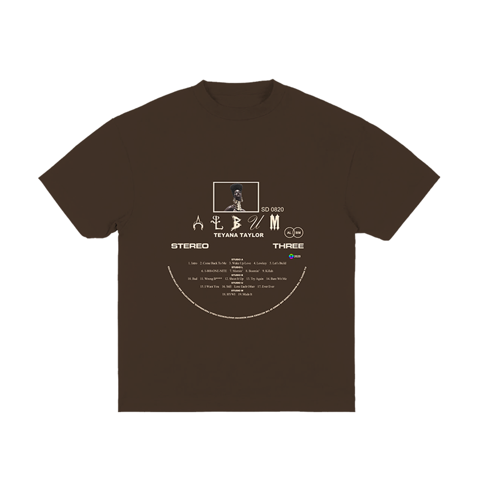 Teyana Taylor: Vinyl Record Brown T-Shirt front