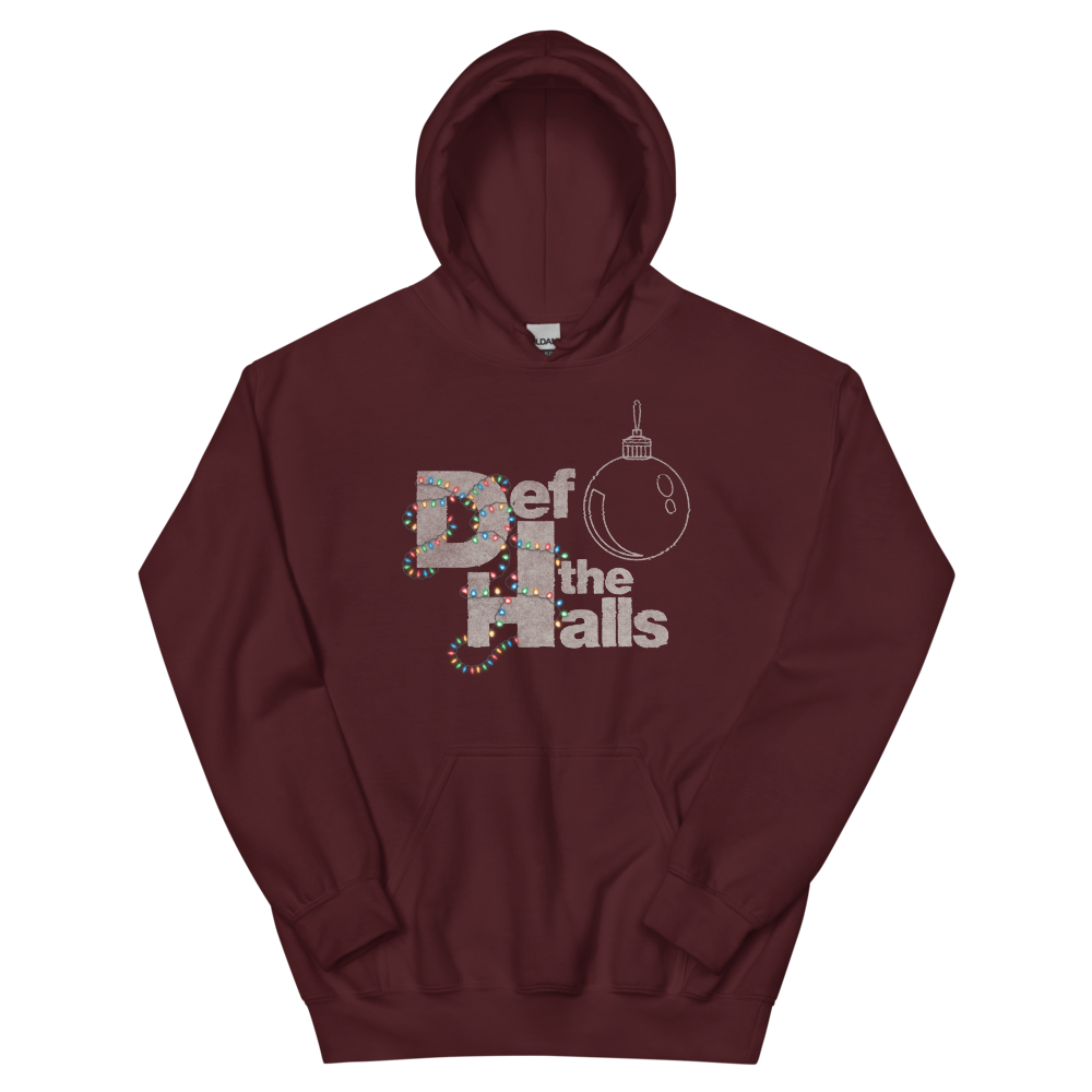 Def The Halls Hoodie maroon
