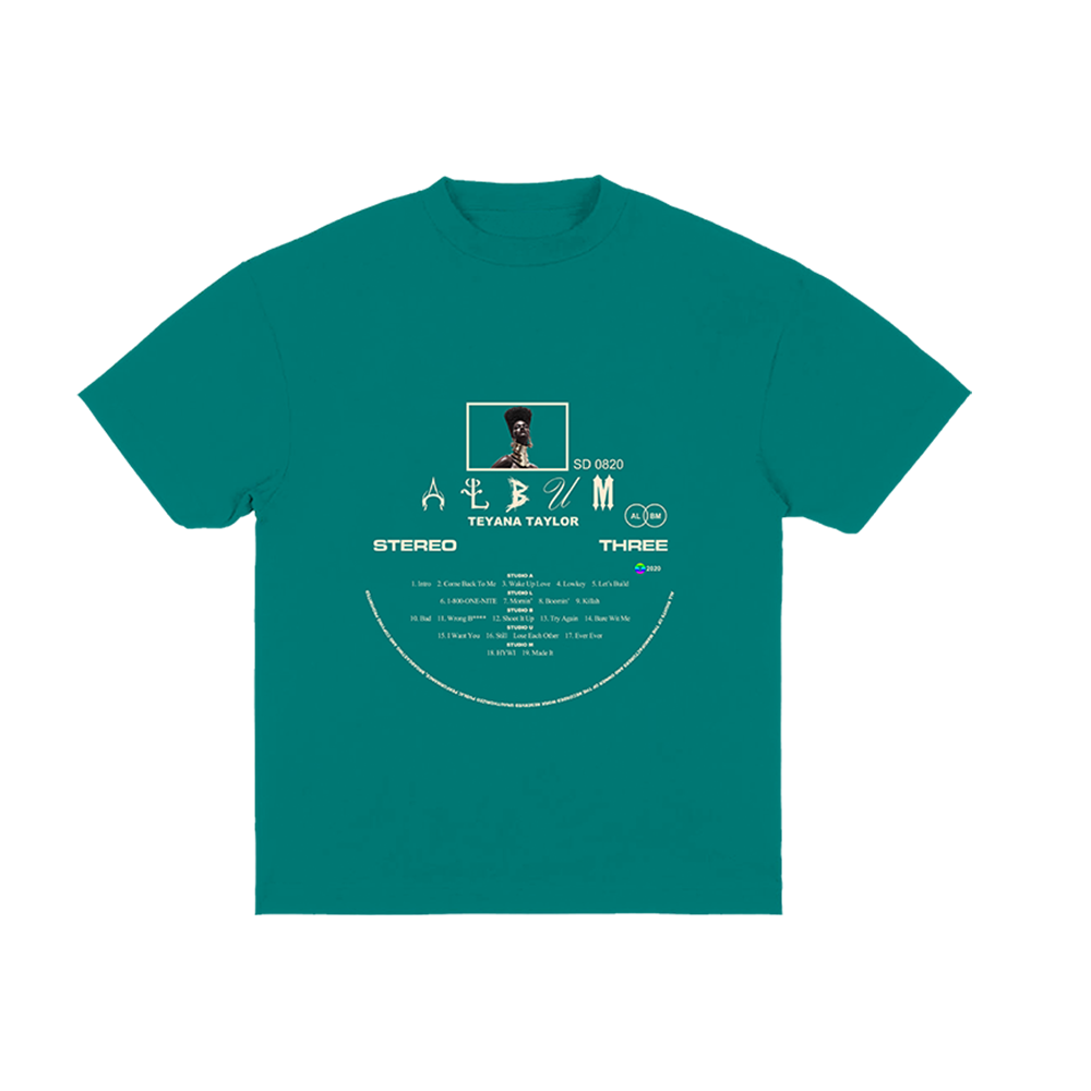 Teyana Taylor: Vinyl Record Turquoise T-Shirt front