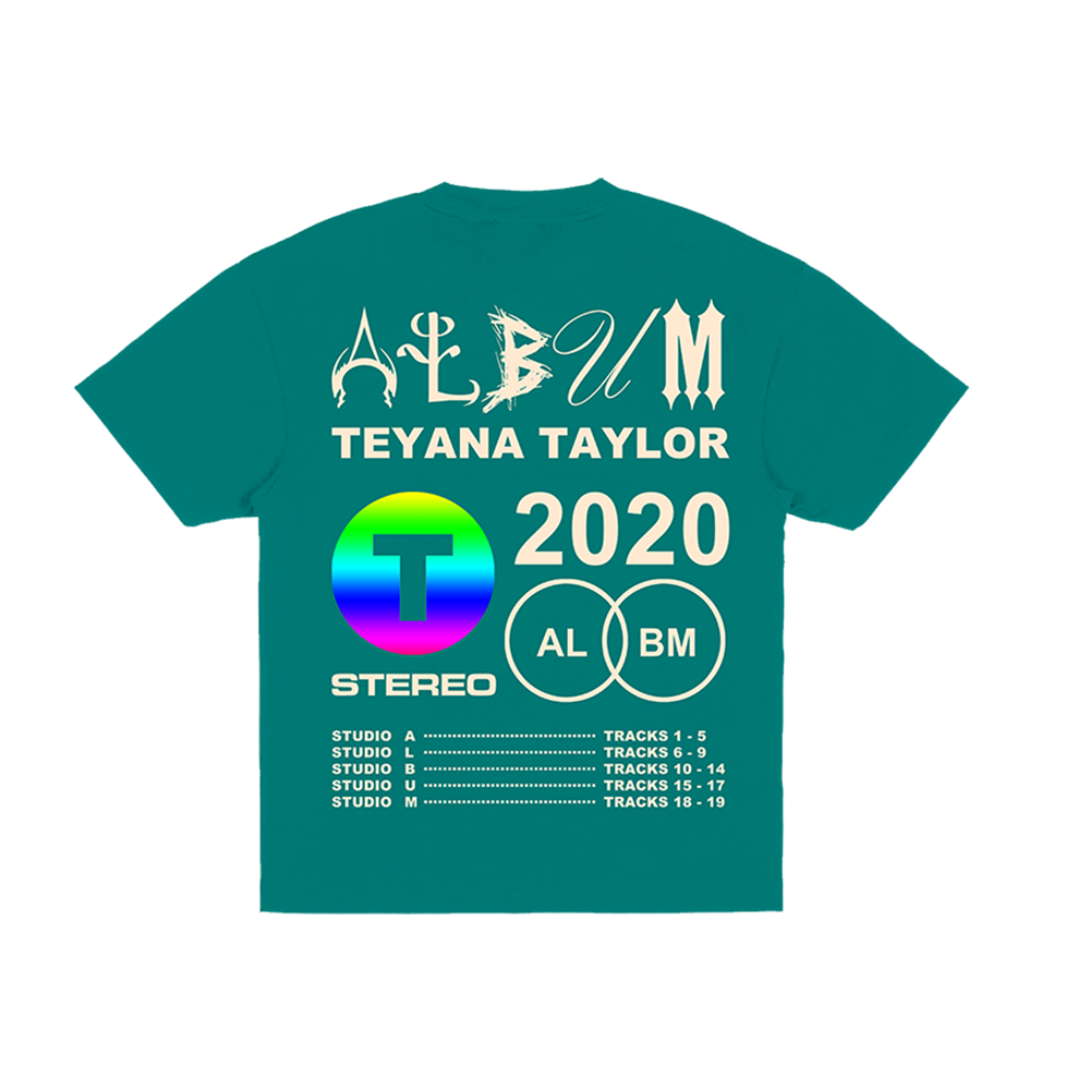 Teyana Taylor: Vinyl Record Turquoise T-Shirt back